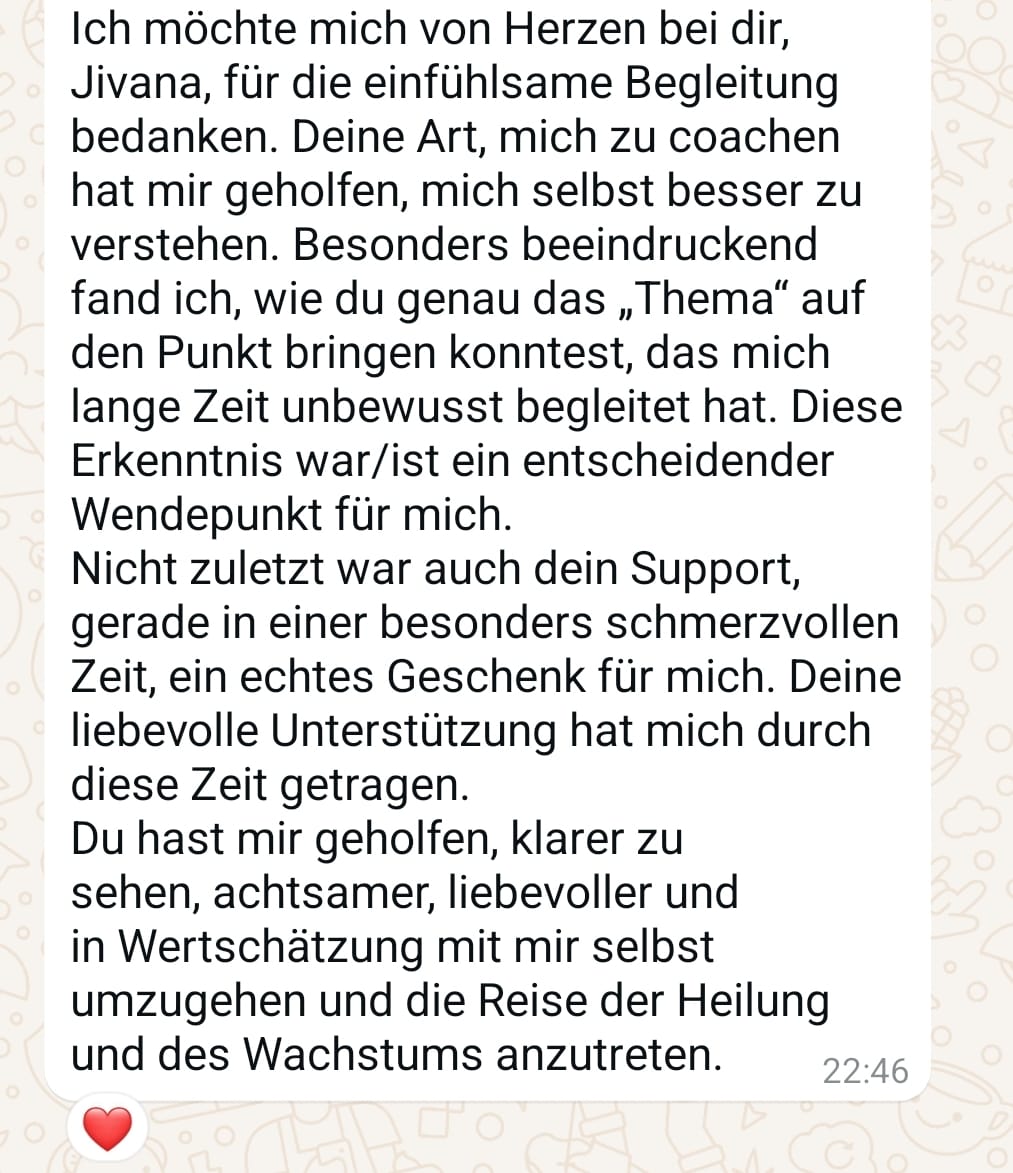 Kundenstimme für Coaching Seite von Rachel