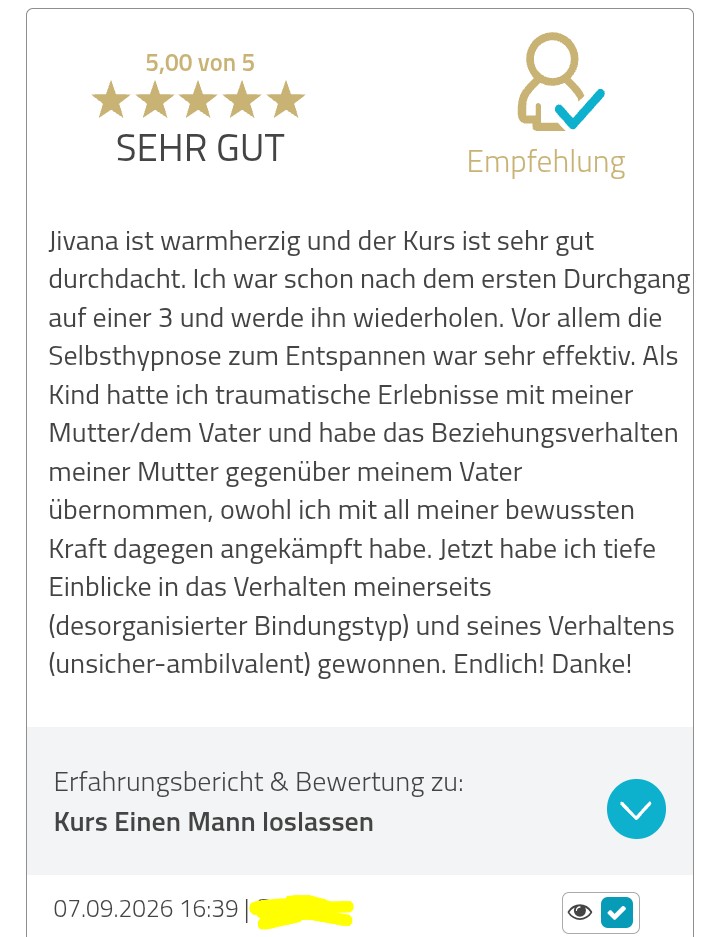 Testimonial Kurs Mann loslassen_Gabriele